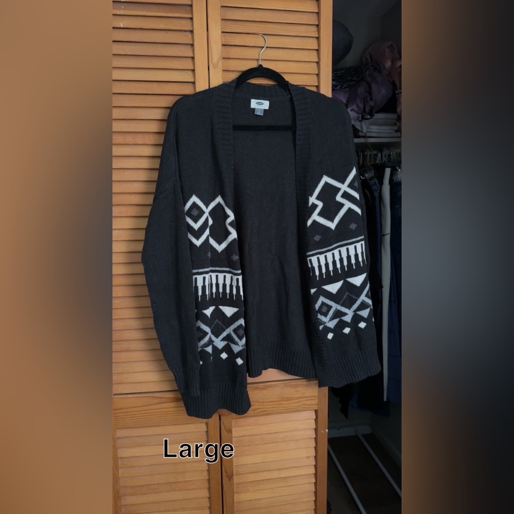 Black and White Sweater Cardigan
